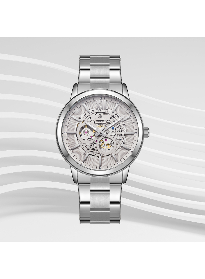 Kenneth Scott Men's Automatic  Grey Dial Watch - K24324-SBSX