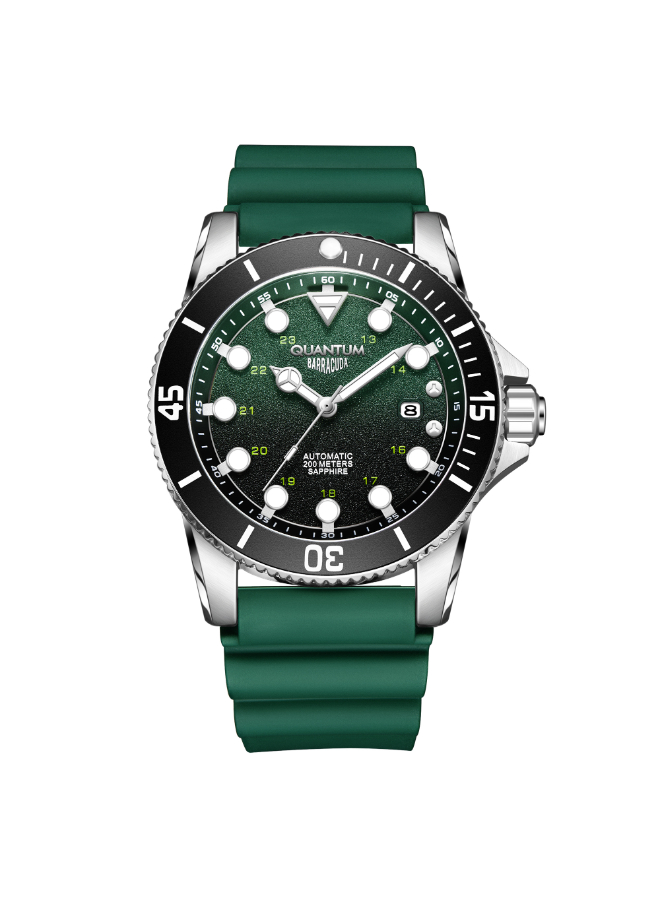 Quantum Men's Automatic Green Dial Watch - BAR1115.375
