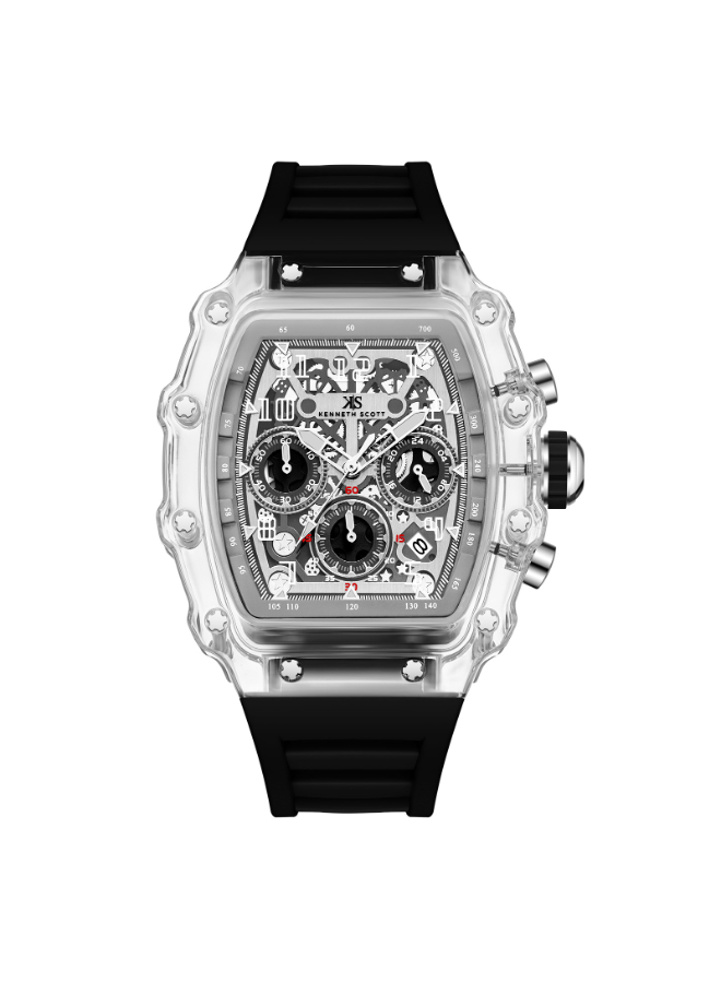 Kenneth Scott Men's Multi Function Ivory Dial Watch - K25103-ZSBI