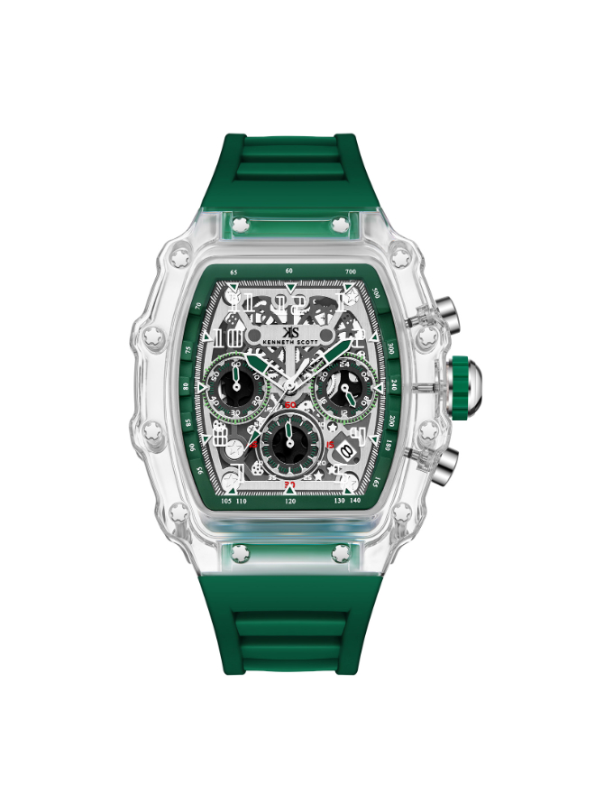 Kenneth Scott Men's Multi Function Ivory Dial Watch - K25103-ZSHI