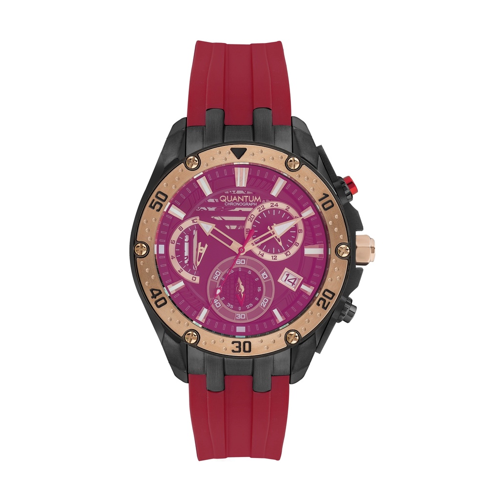 Quantum Men's Chronograph Black Dial Watch - HNG859.658