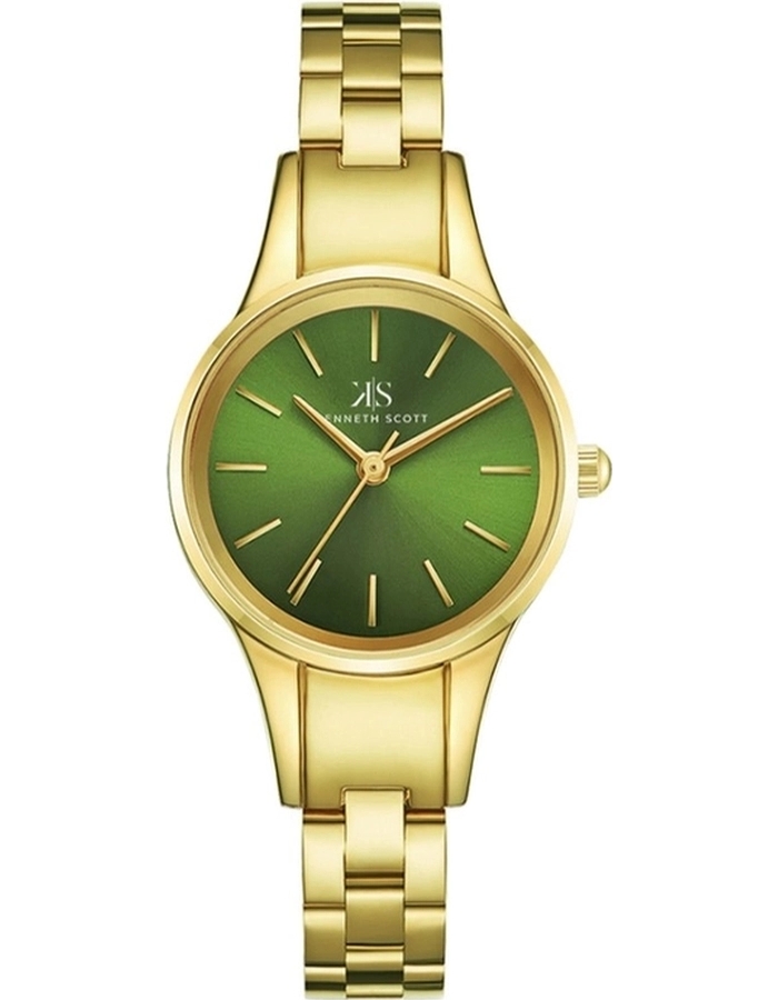 Kenneth Scott Women's Analog Green Dial Watch - K22517-GBGH