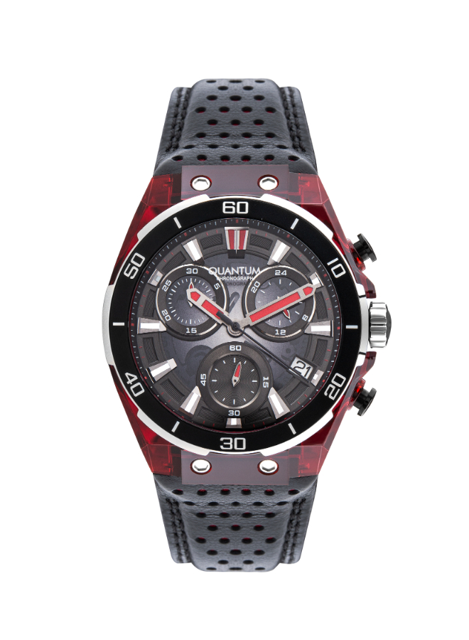QUANTUM Men's Chronograph Black Dial Watch - PWG1107.851