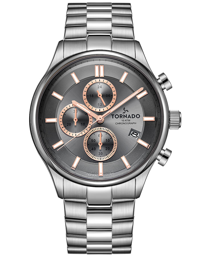 Tornado CELESTIA ELITE Men's Chronograph Grey Dial Watch - T6106B-SBSX