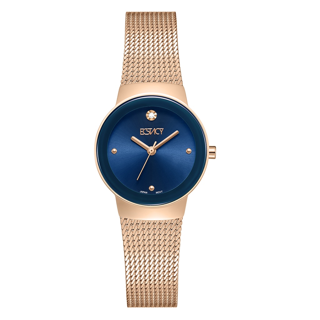 ECSTACY Women VJ21 Fn Blue Dial E25505-RMKN