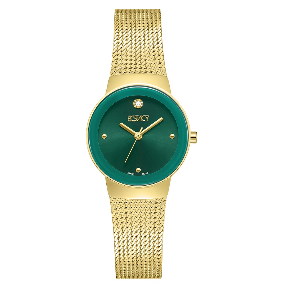 ECSTACY Women VJ21 Fn Gold Dial E25505-GMGG