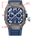 TORNADO Men Multi Function Fn Blue Dial T26101-XFNN