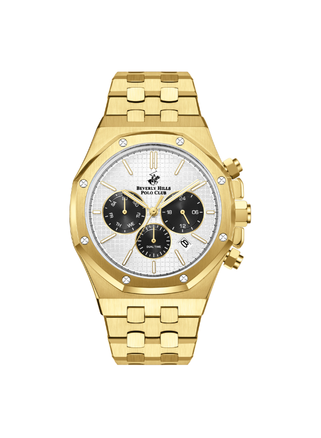 BHPC Gents  MULTIFUNCTION Fn IP GOLD Case IP GOLD STEEL Band SILVER Dial