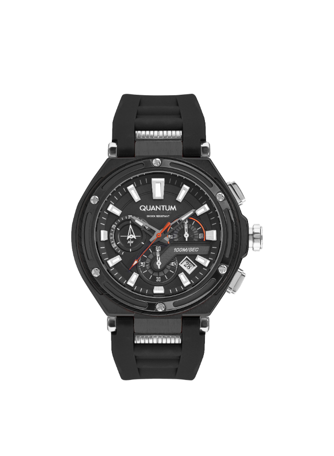 Quantum Men's Chronograph Black Dial Watch - HNG1010.651