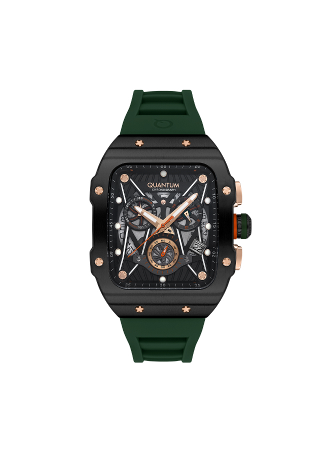Quantum Men's Chronograph Dark Green Dial Watch - HNG1080.655