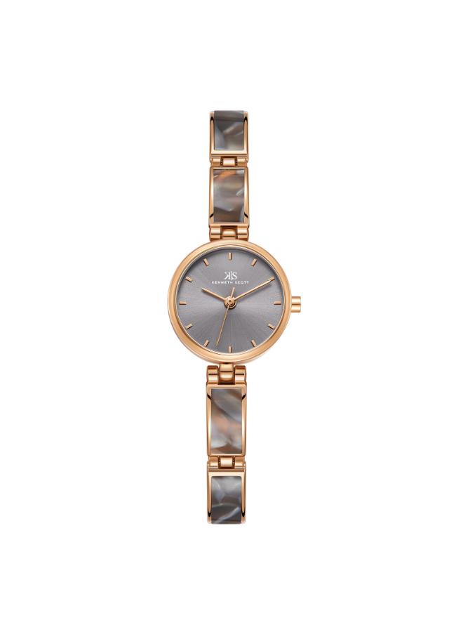 Kenneth Scott Women's Analog Grey Dial Watch - K24502-RCXX