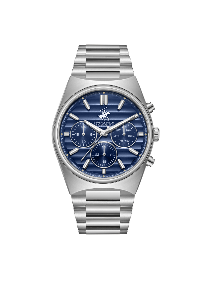 BEVERLY HILLS POLO CLUB Men's Multi Function Dark Blue Dial Watch - BP3744X.390