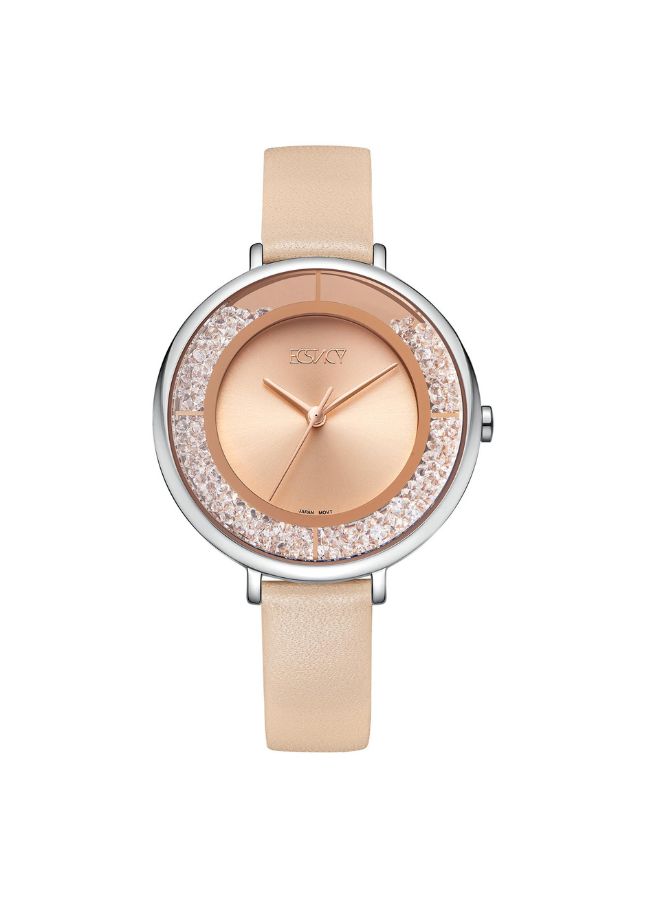 Ecstacy Women's Analog Rose Gold Dial Watch - E23501-SLCK