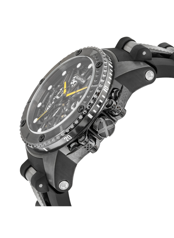 Quantum Men's Chronograph Black Dial Watch - HNG535.651