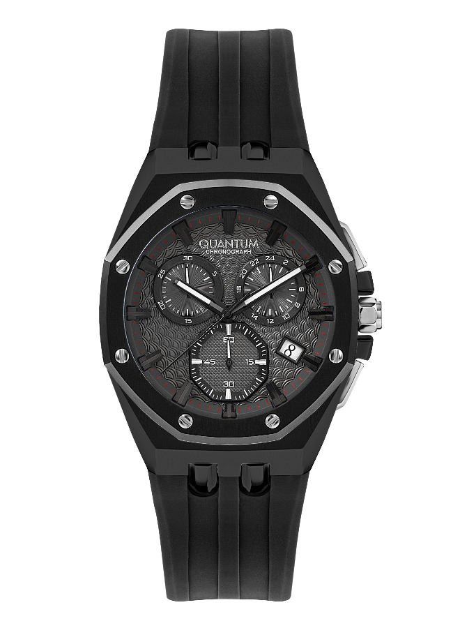 Quantum Men's Chronograph Black Dial Watch - HNG949.652