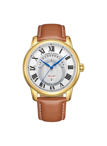 [K24020-GLEW] Kenneth Scott Men's Analog White Dial Watch - K24020-GLEW