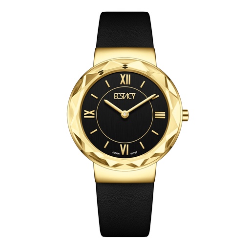 [E25506-GLBB] ECSTACY Women 2025 Fn Black Dial E25506-GLBB