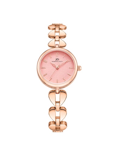 [K23504-RBKP] Kenneth Scott Ladies analog Rose Gold Case Rose Gold Metal Band Pink Dial