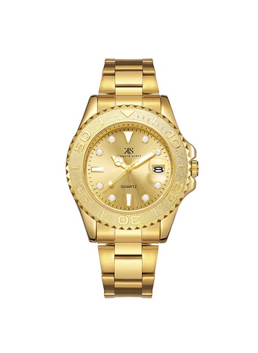 [K23022-GBGC] Kenneth Scott Men's Analog Champagne Dial Watch - K23022-GBGC