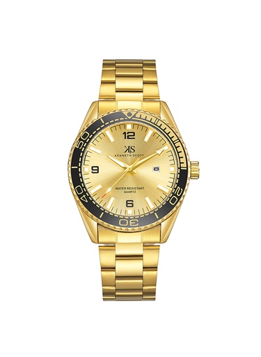 [K23024-GBGCB] Kenneth Scott Men's Analog Champagne Dial Watch - K23024-GBGCB