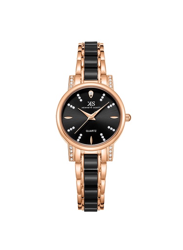 [K23547-KCBB] Kenneth Scott Women's Analog Black Dial Watch - K23547-KCBB
