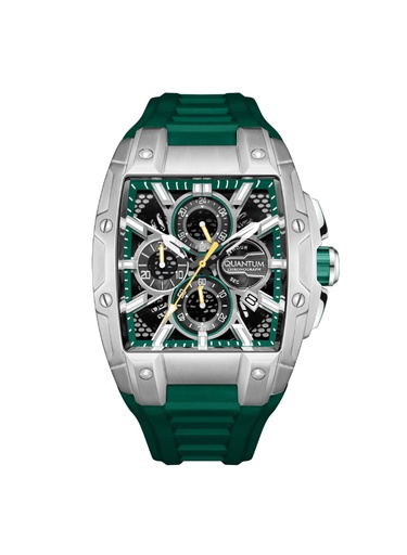 [HNG1161.375] QUANTUM Men's Chronograph Dark Green Dial Watch - HNG1161.375