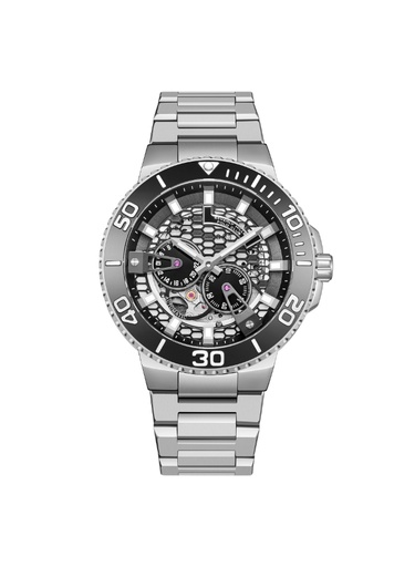 [BP3702X.350] BEVERLY HILLS POLO CLUB Men's Automatic Multifunction Black Dial Watch - BP3702X.350
