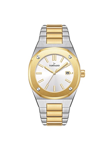 [T23003-TBTW] TORNADO AURORA TWILIGHT Men's Analog White Dial Watch - T23003-TBTW