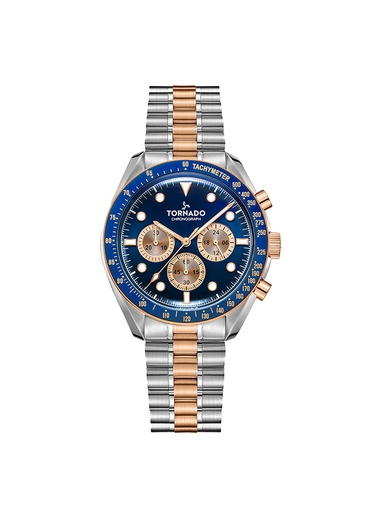 [T22103-KBKN] TORNADO COSMIC CHRONO Men's Chronograph Blue Dial Watch - T22103-KBKN