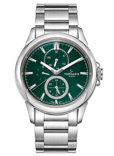[T6107-SBSH] TORNADO CELESTIA ELITE Men's Multi Function Green Dial Watch - T6107-SBSH