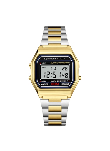 [K25206-TBTB] Kenneth Scott Men's Digital Black Dial Watch - K25206-TBTB
