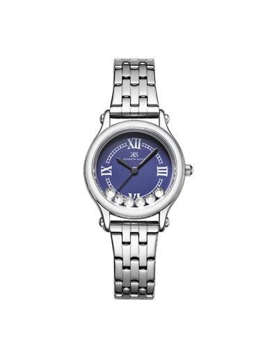 [K25510-SBSN] Kenneth Scott Women's Analog Blue Dial Watch - K25510-SBSN