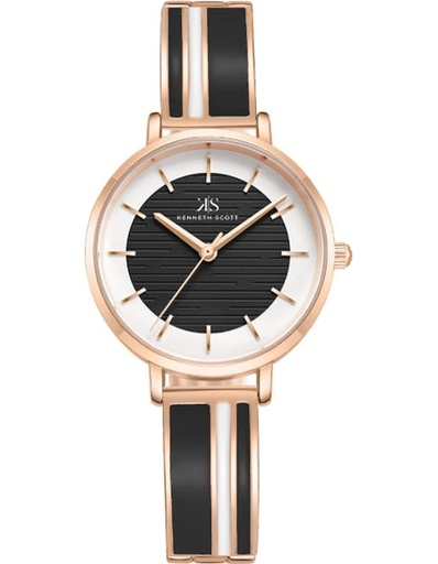 [K23501-RBBB] Kenneth Scott Women's Analog Black Dial Watch - K2351-RBBB