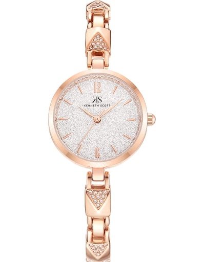 [K23507-RBKS] Kenneth Scott Women's Analog Silver Dial Watch - K23507-RBKS